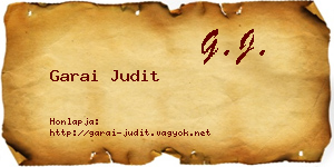 Garai Judit névjegykártya